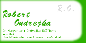 robert ondrejka business card